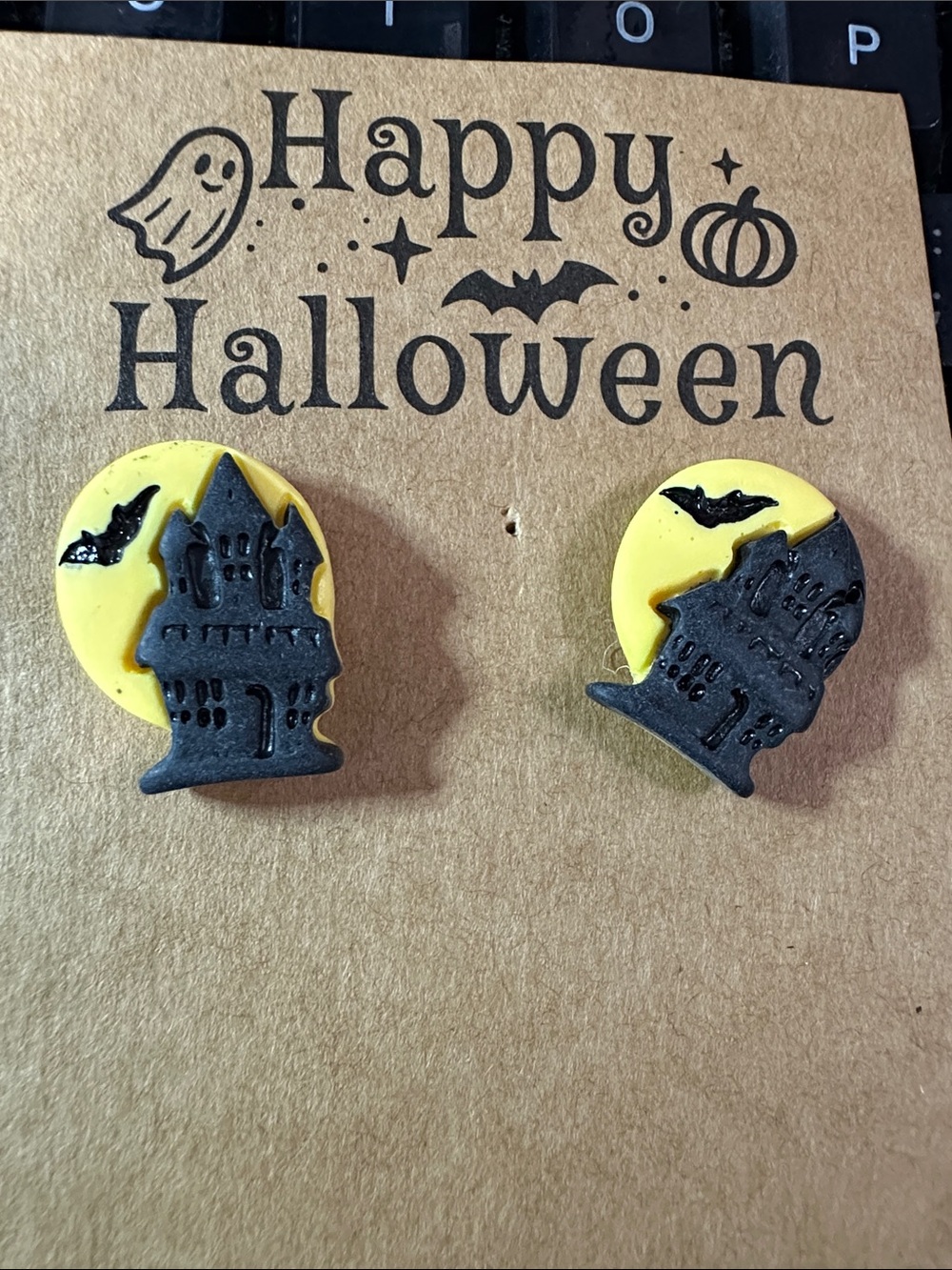 Haunted Mansion Halloween Earrings - Post Back